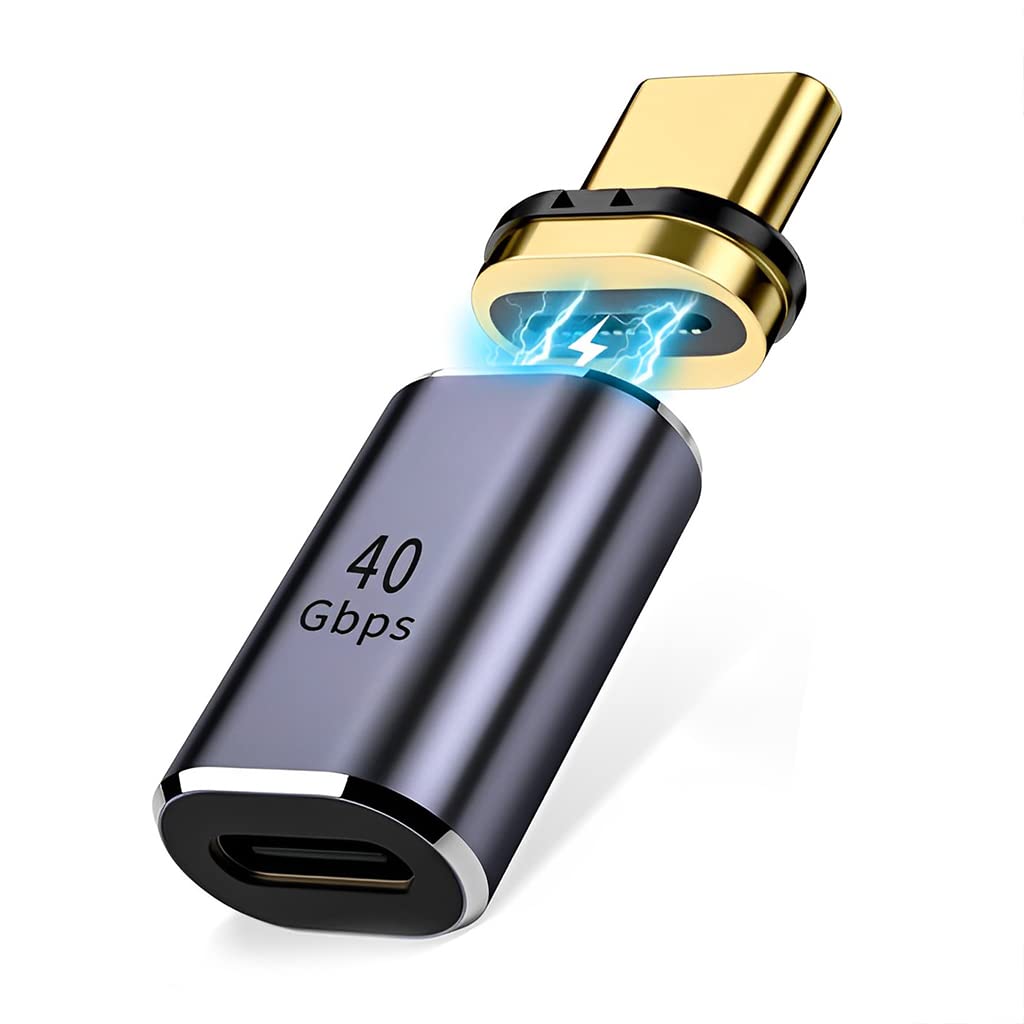 Verilux Type C Adapter Right Angle Magnetic 90 Degree USB C Adapter USB 4.0 Support Thunderbolt 3/4 100W PD Fast Charging 40Gb/s Data Transfer, 8K@60Hz Video Output for MacBook Pro/Air, USB C Devices Verilux Type C Adapter Right Angle Magnetic 90 Degree USB C Adapter USB 4.0 Support Thunderbolt 3/4 100W PD Fast Charging 40Gb/s Data Transfer, 8K@60Hz Video Output for MacBook Pro/Air, USB C Devices